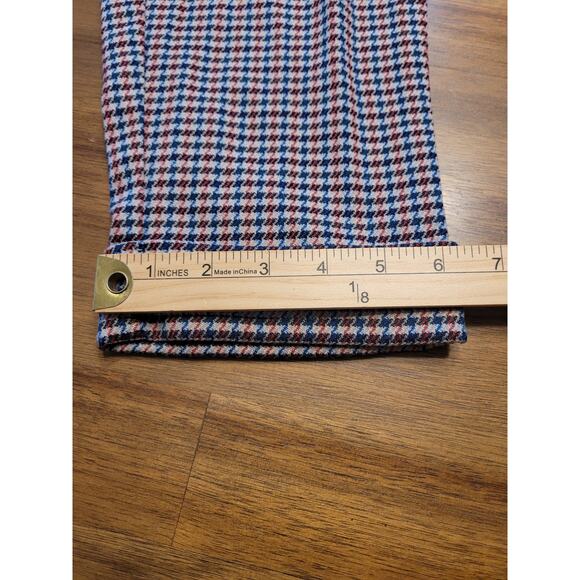 J.Jill Ponte Slim Leg Pants 12P Beige Red Blue Houndstooth EUC - Picture 13 of 13